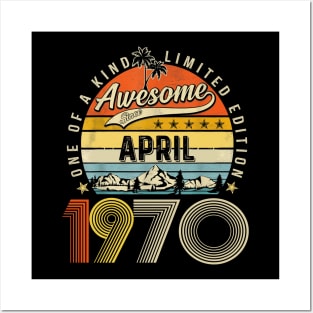 Awesome Since April 1970 Vintage 53rd Birthday Posters and Art